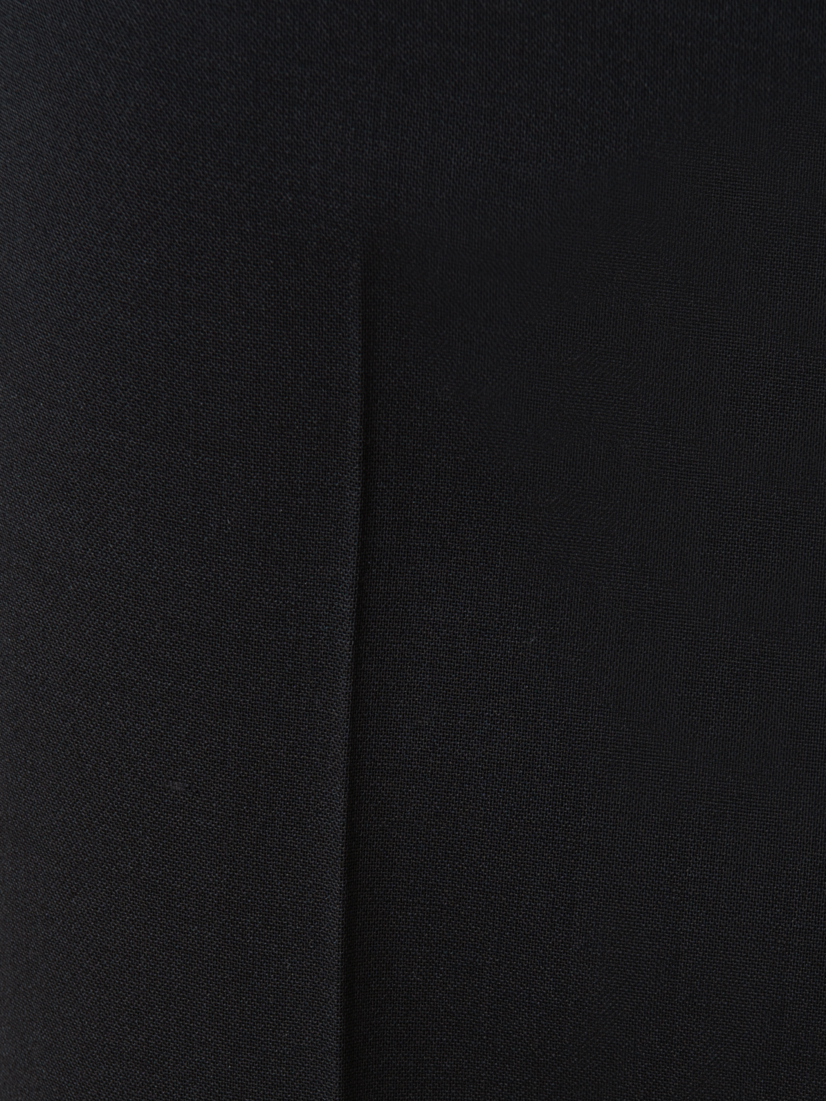 Designer Slim Hose aus Woll-Doubleface - Schwarz