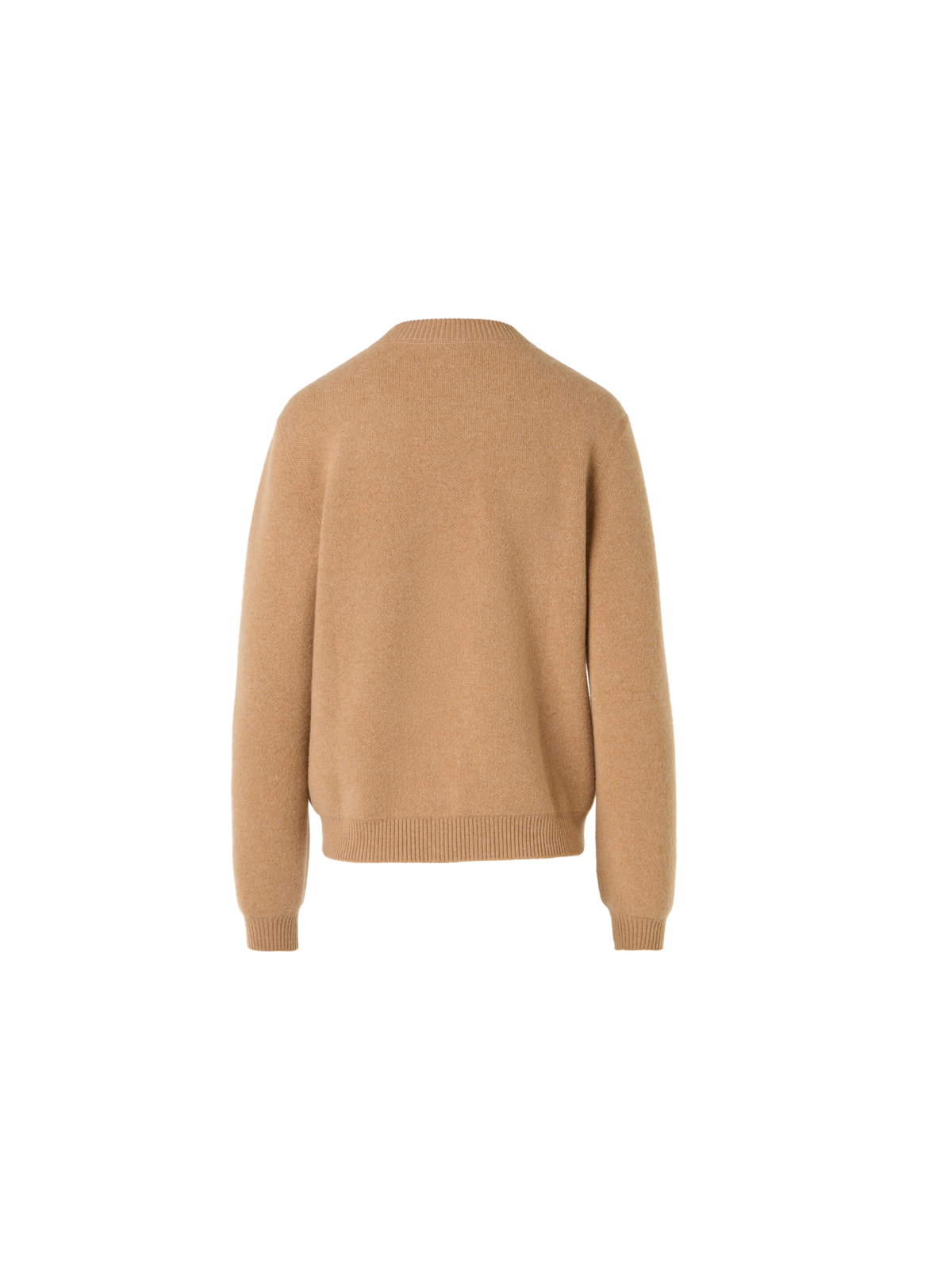 Designer Langärmelige Strickjacke aus Kaschmir-Piqué - Braun