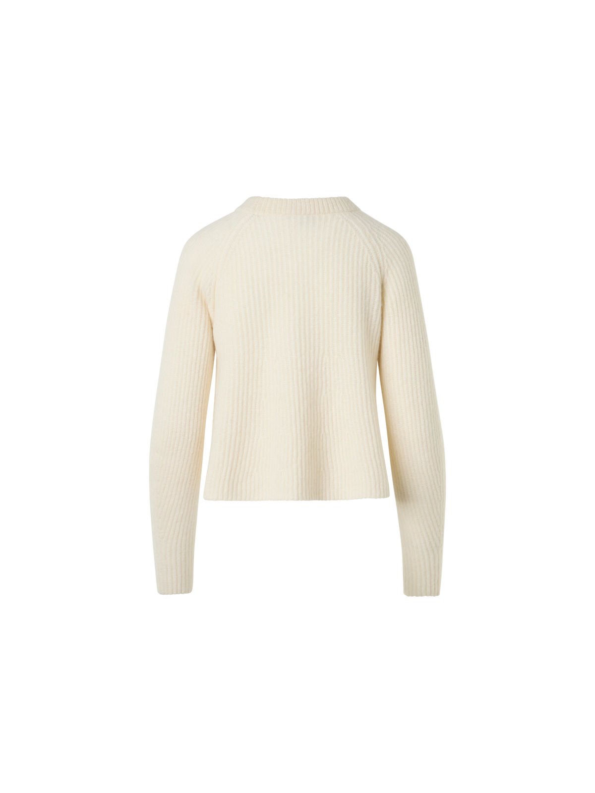Designer Gerippter Pullover aus Kaschmir-Seide - Ecru