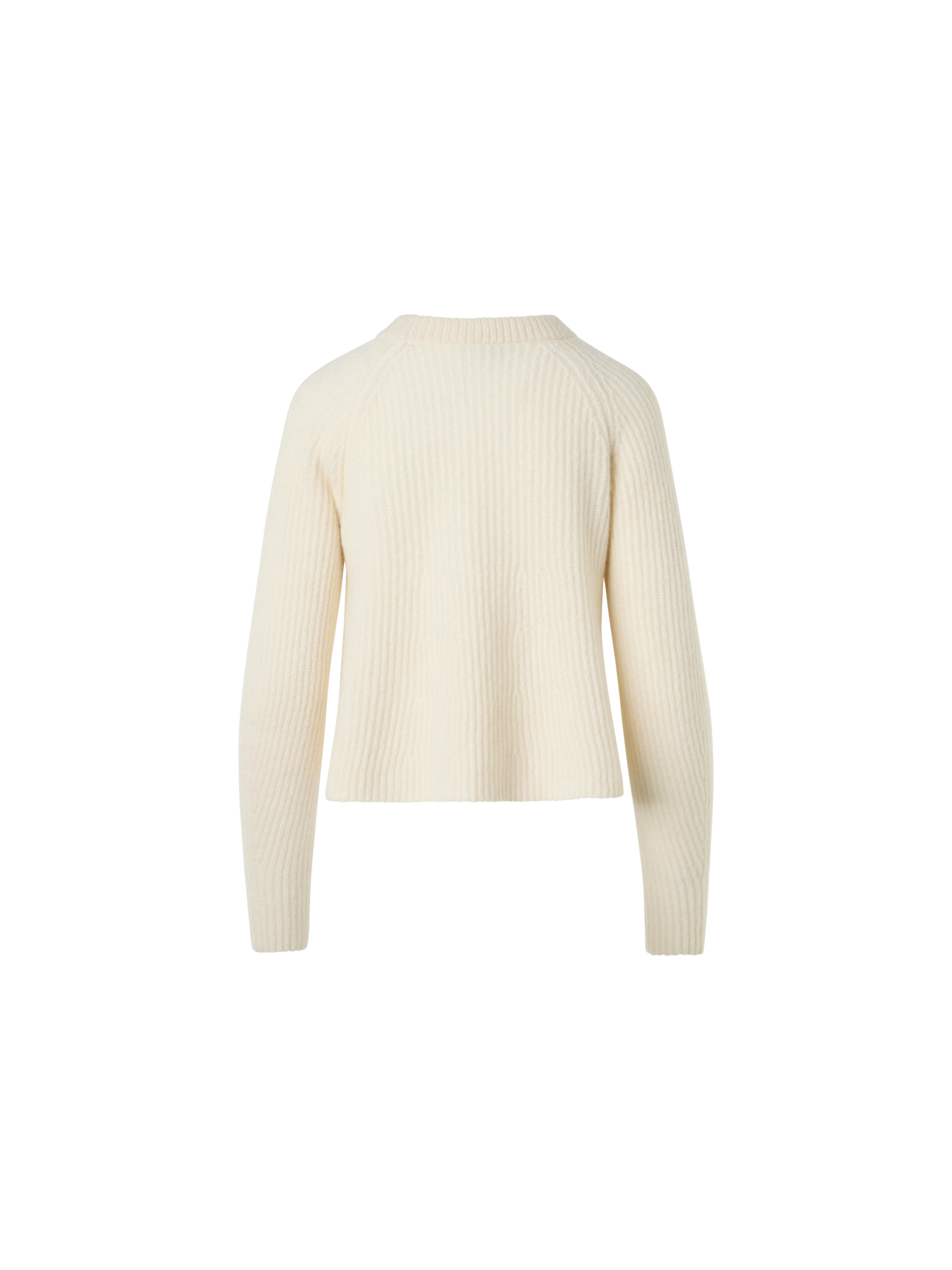 Designer Gerippter Pullover aus Kaschmir-Seide - Ecru
