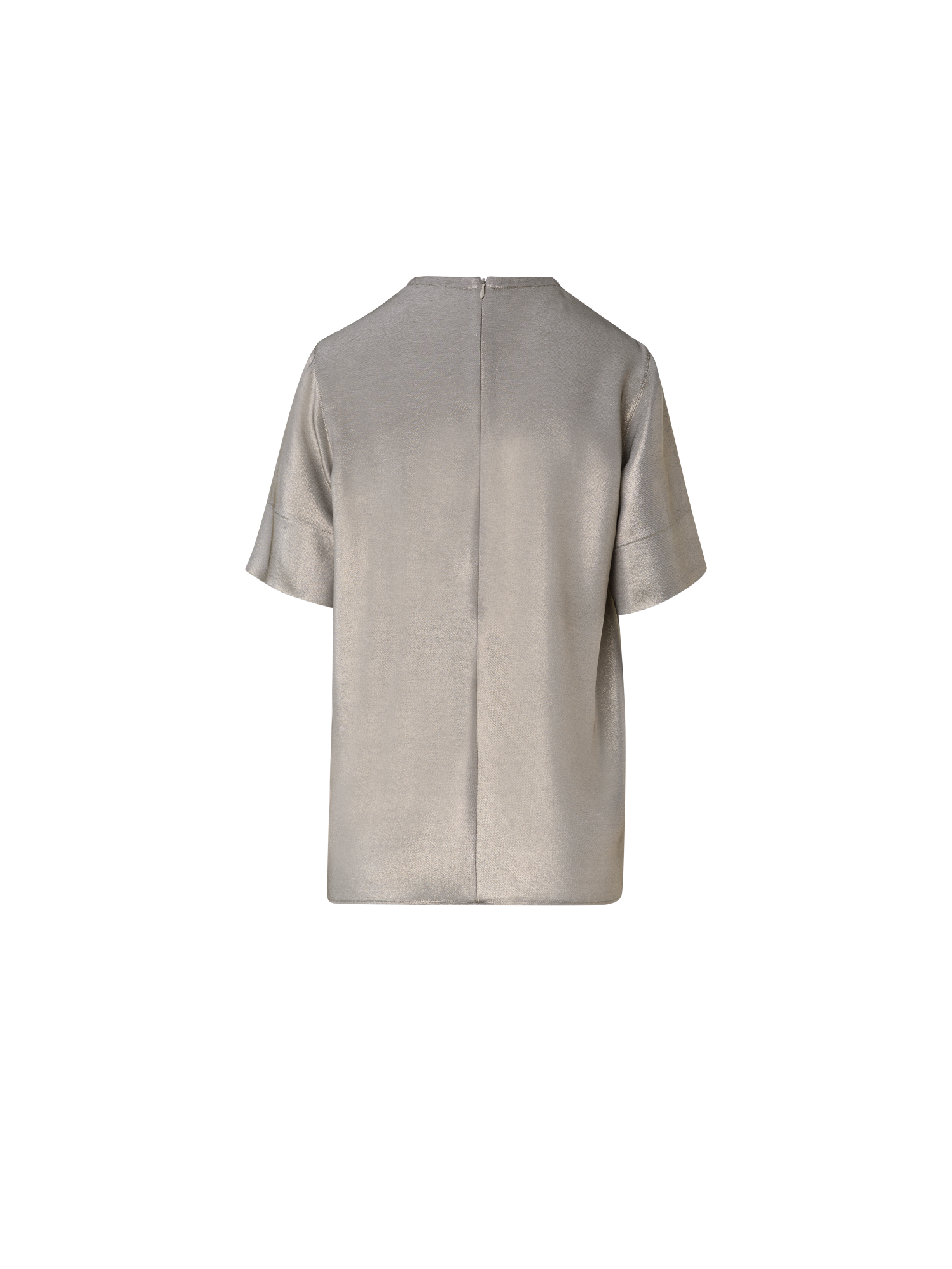 Designer Oversize T-Shirt-Bluse aus Seiden-Lurex - Gold