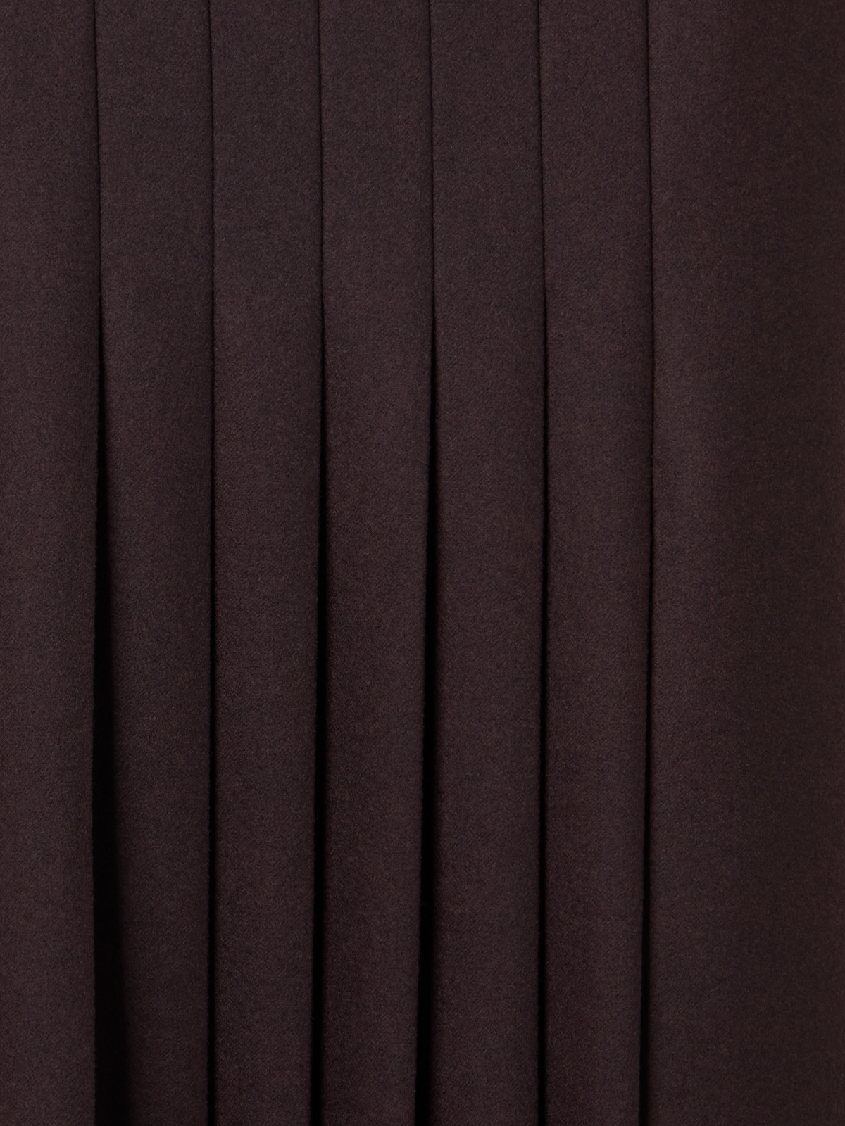 Designer Plissierter Bleistiftrock aus Wollflanell - Braun