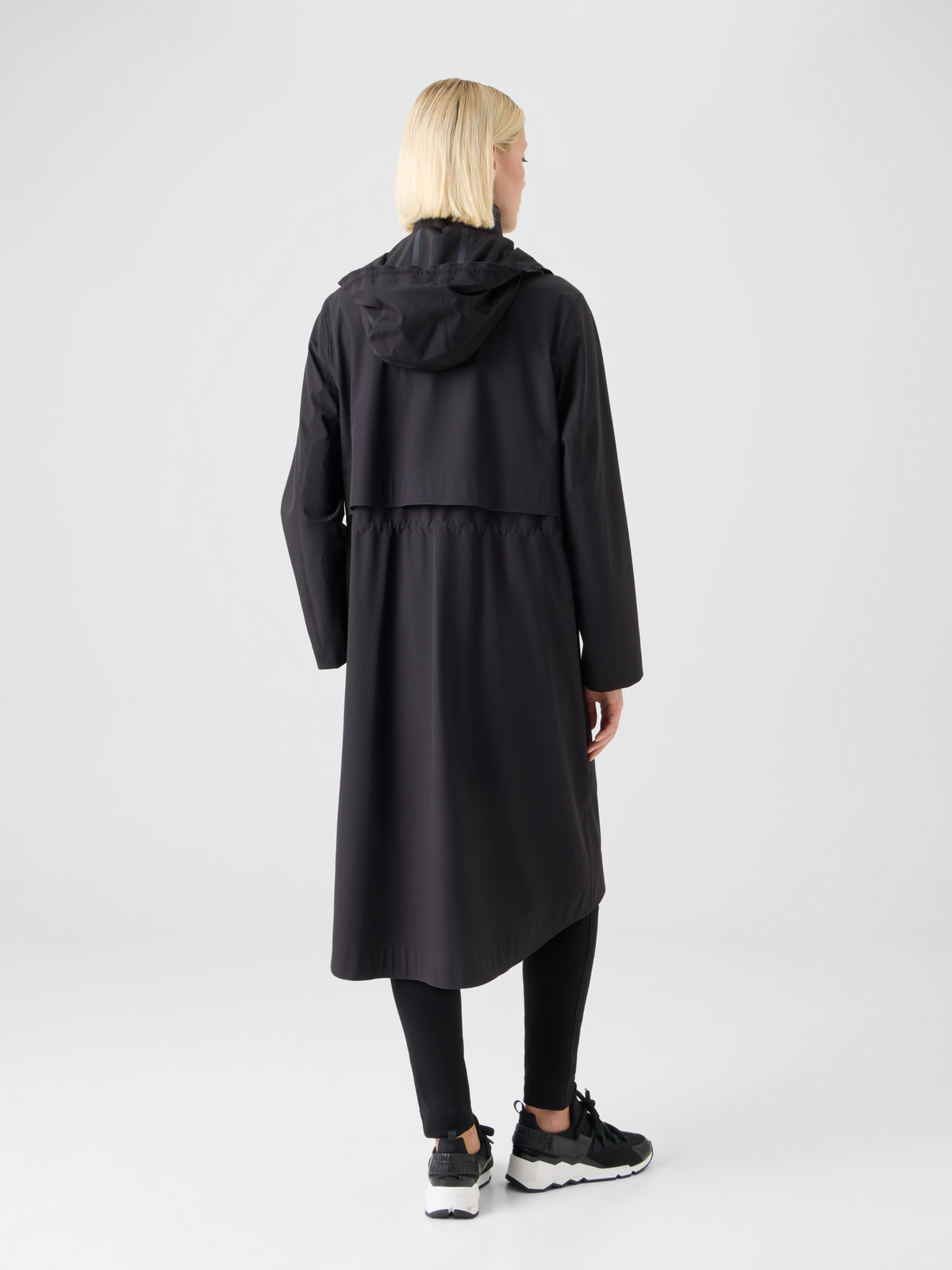 Designer Wasserabweisender, taillierter Techno-Parka - Schwarz #editorial