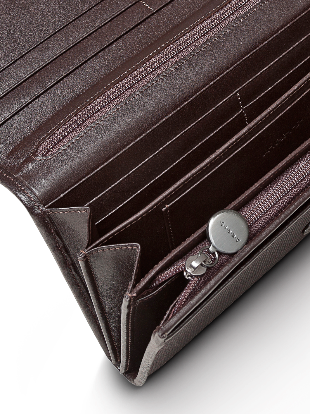 Designer Long Over Flap Wallet in Horshair, 19.2 x 10.6 x 3.2 cm - Violett