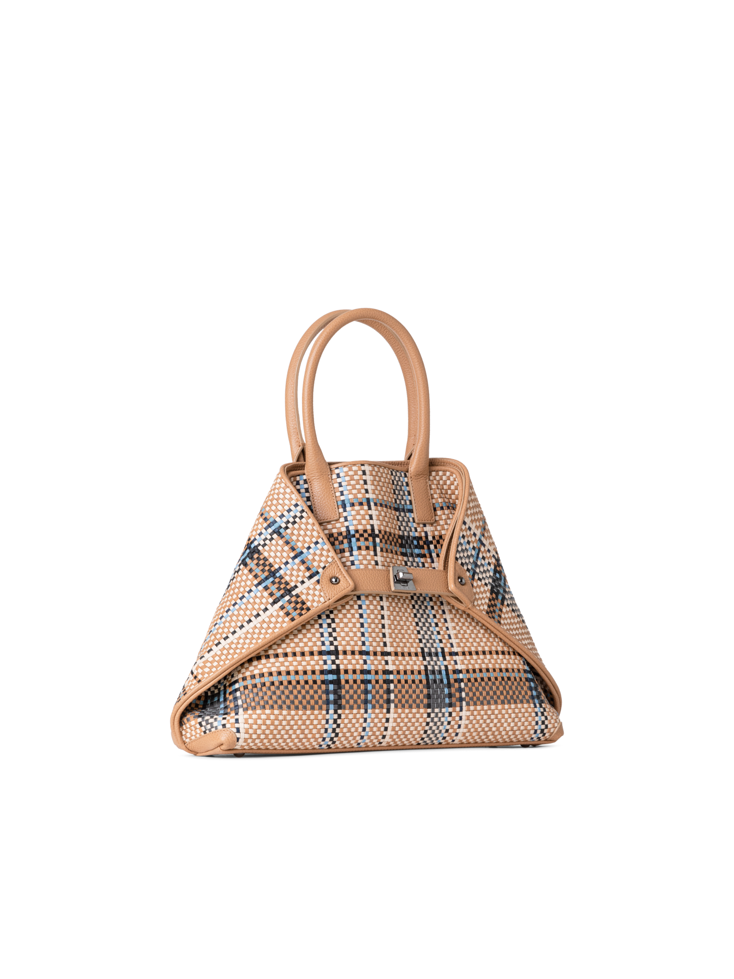 Designer Ai Small Top Handle Tote - Bunt - Beige
