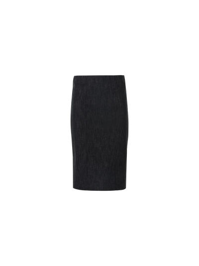 Designer Bleistiftrock aus Denim - Schwarz