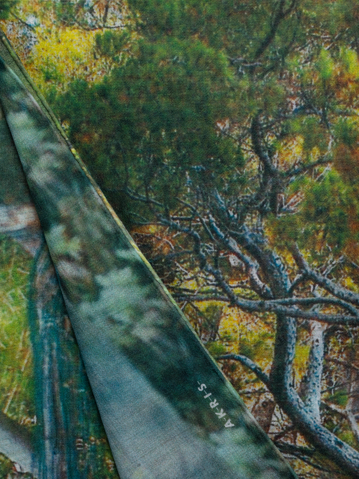 Designer Kaschmirseidenschal mit Via Krupp-Druck - Bunt