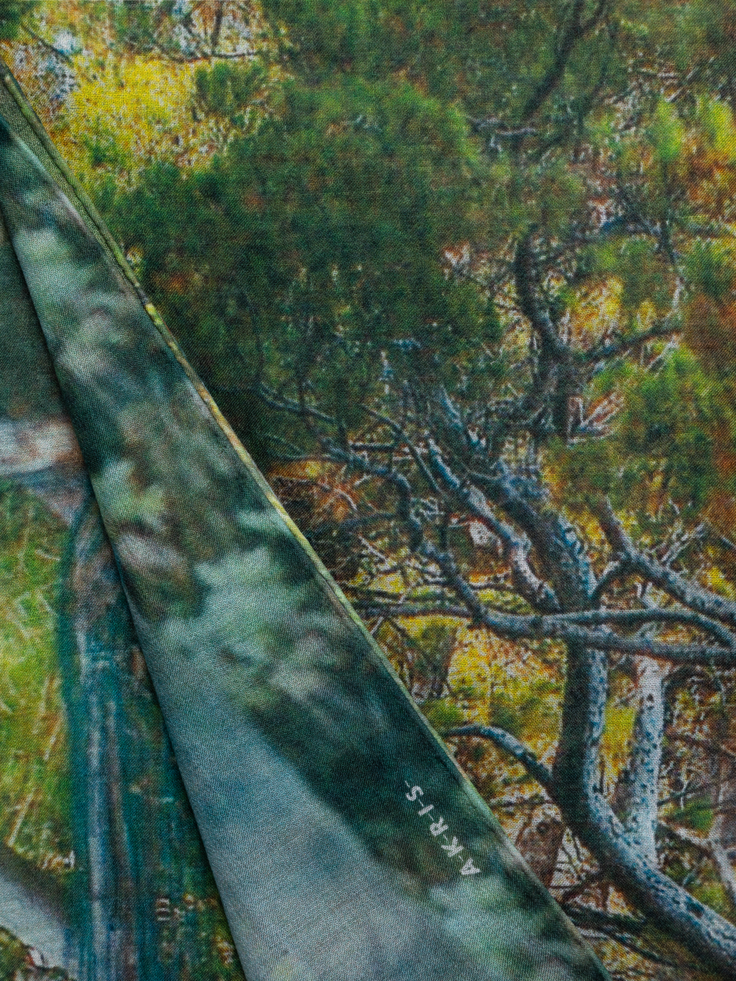 Designer Kaschmirseidenschal mit Via Krupp-Druck - Bunt