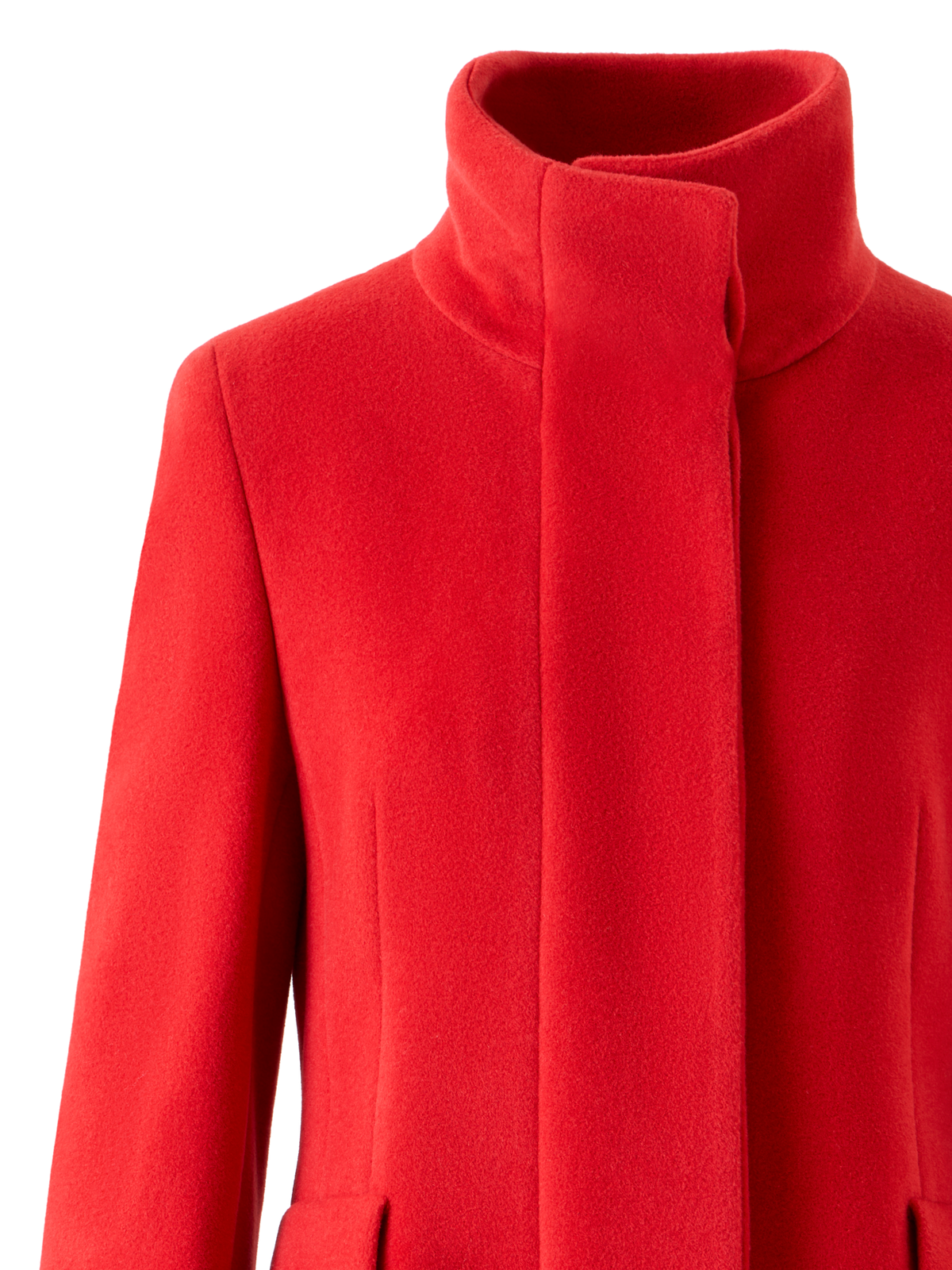 Designer Mantel aus Wollmischung - Rot