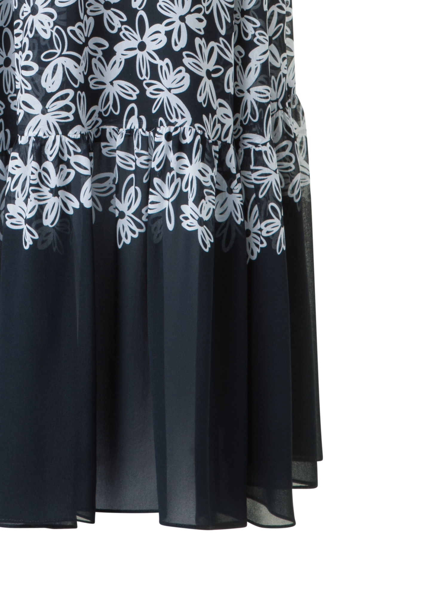 Designer Ärmelloses Midikleid mit Blumendruck - Schwarz - Bunt