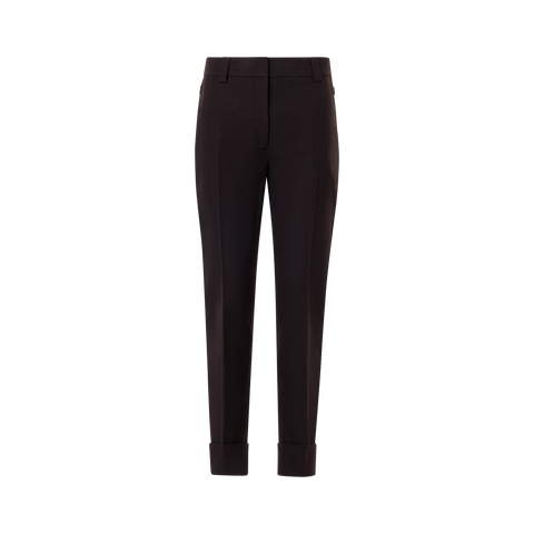 Tapered Flanellhose mit Umschlag