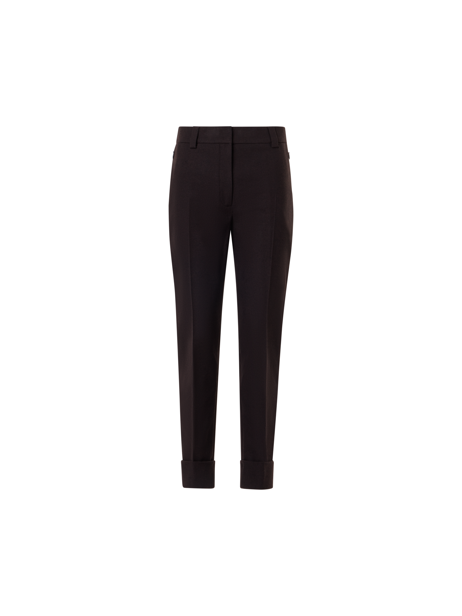 Designer Tapered Flanellhose mit Umschlag