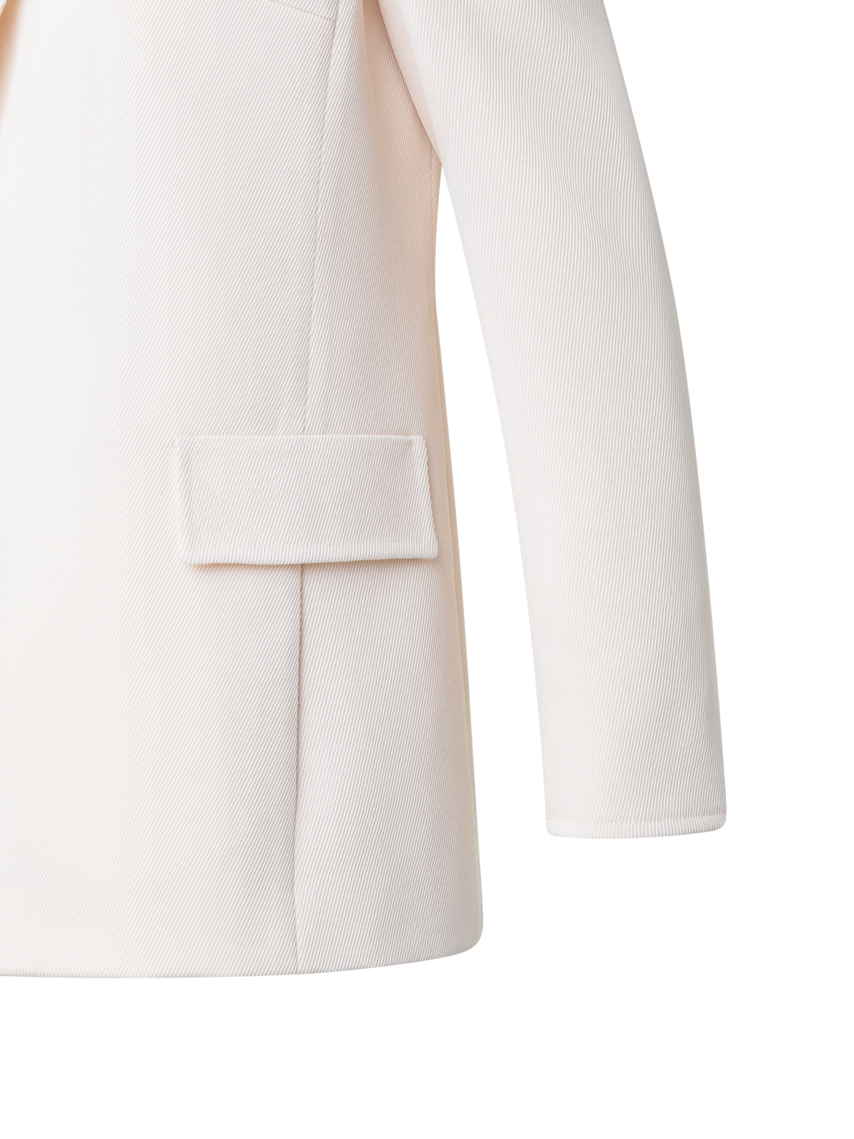 Designer Boyfriend Blazer aus Woll-Trikotine - Ecru - Weiss