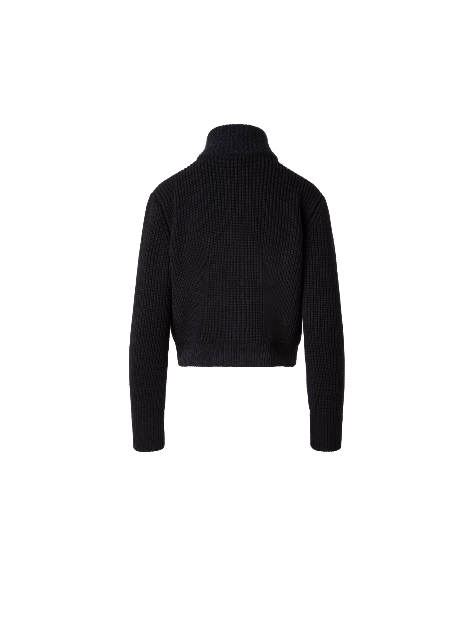 Designer Blouson-Cardigan aus Wolle und Kaschmir-Bouclé - Schwarz