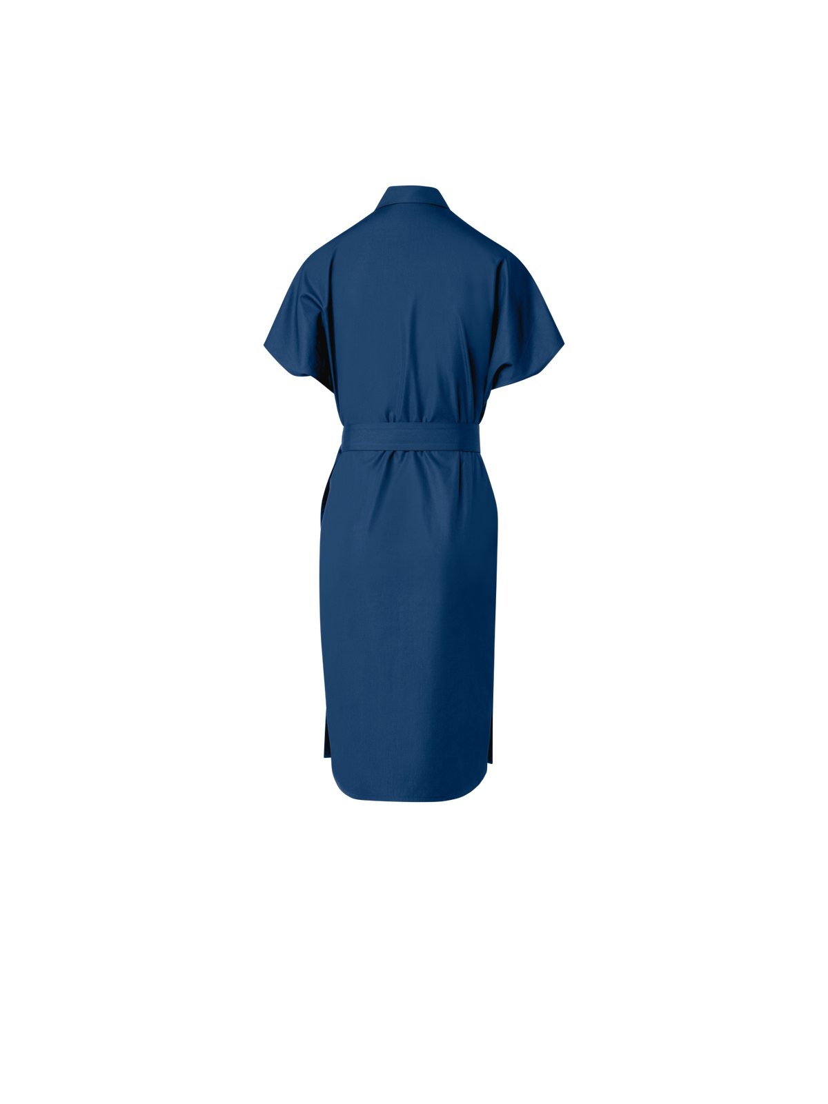 Designer Baumwoll-Blusenkleid mit Kimono-Ärmeln - Blau