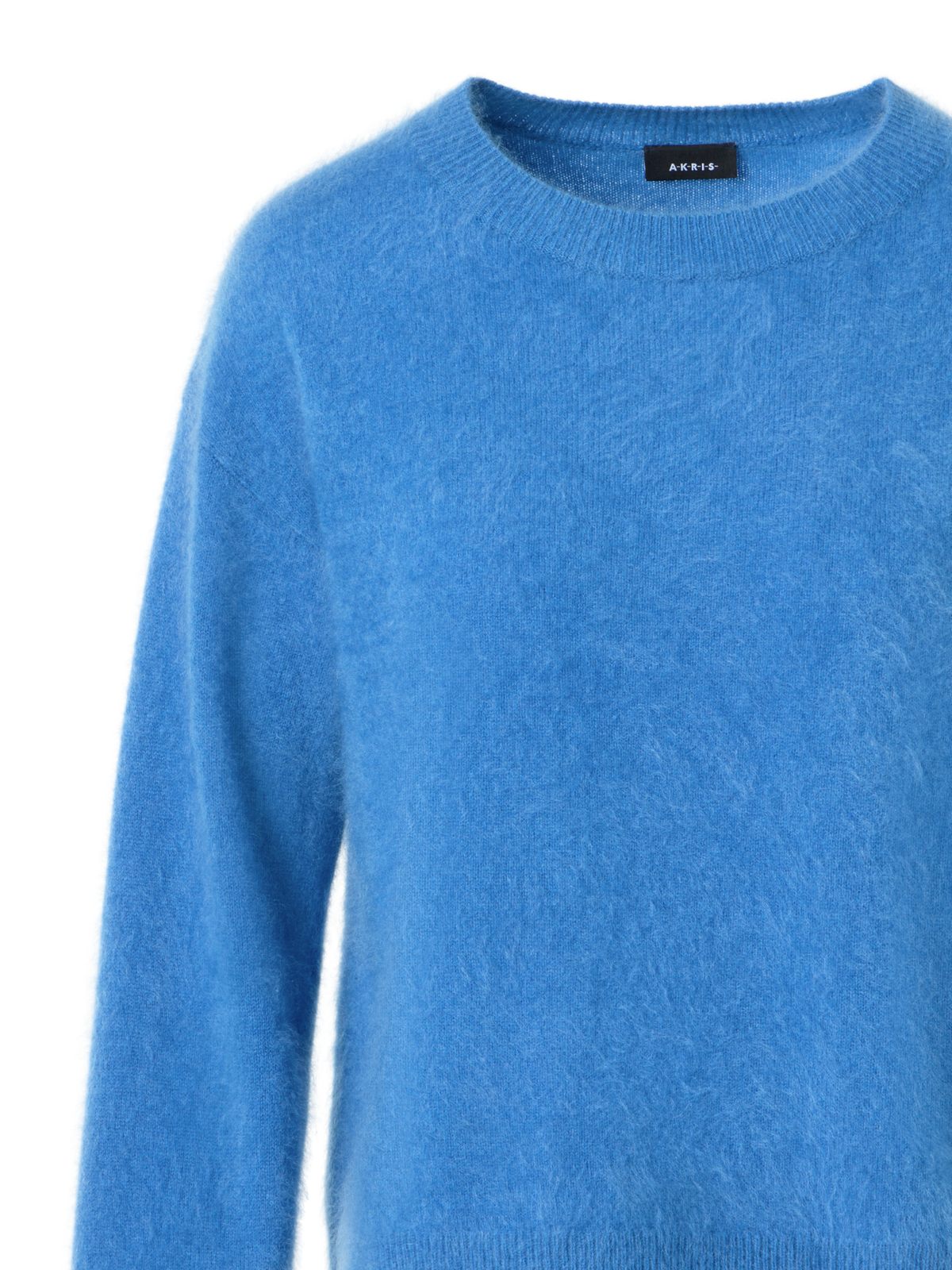 Designer Wolken-Kaschmir-Strickpullover - Blau