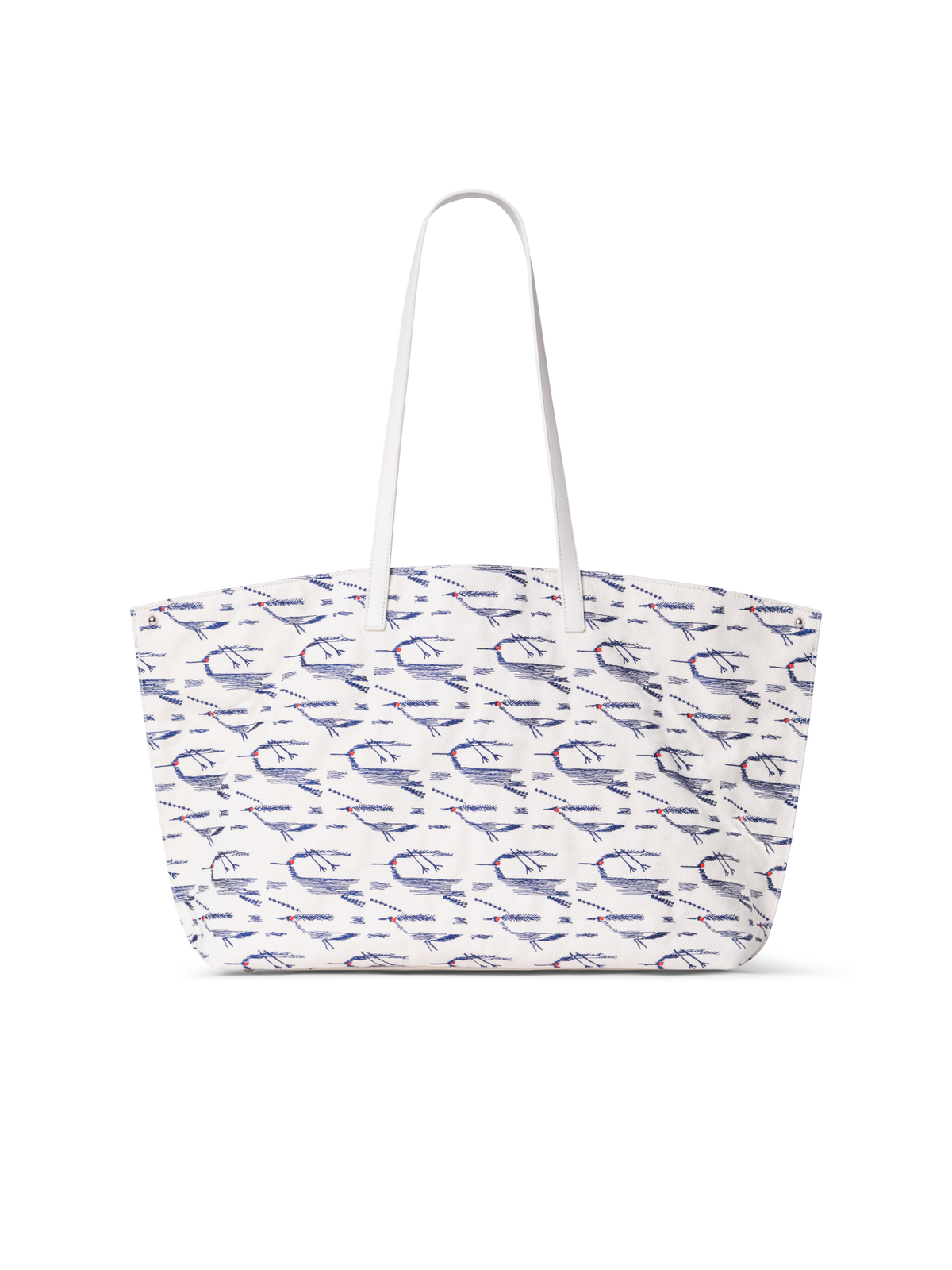 Designer Ai Medium Shoulder Tote - Weiss - Blau - Bunt - Ecru
