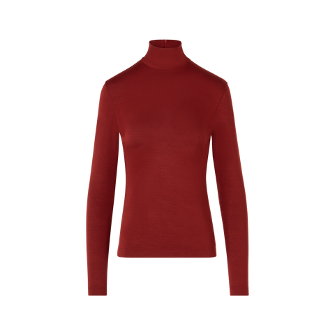 Mock Neck Shirt in Modal Jersey