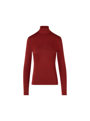 Designer Tailliertes Modal-Shirt mit Punto Dot Detail - Rot