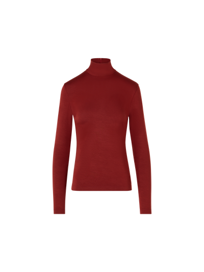 Designer Tailliertes Modal-Shirt mit Punto Dot Detail - Rot