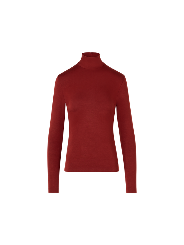 Designer Tailliertes Modal-Shirt mit Punto Dot Detail - Rot