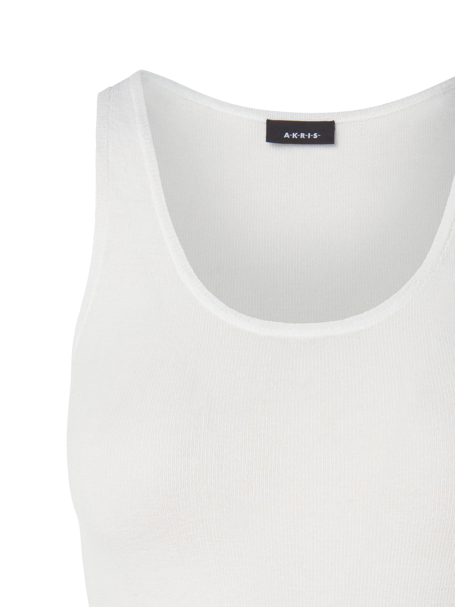 Designer Two in One halbtransparentes gestricktes Top mit Rundhalsausschnitt