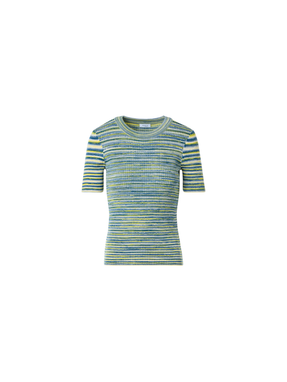Designer Tailliertes Space-Dye-Merinowolle-Rippstrick-Top - Bunt