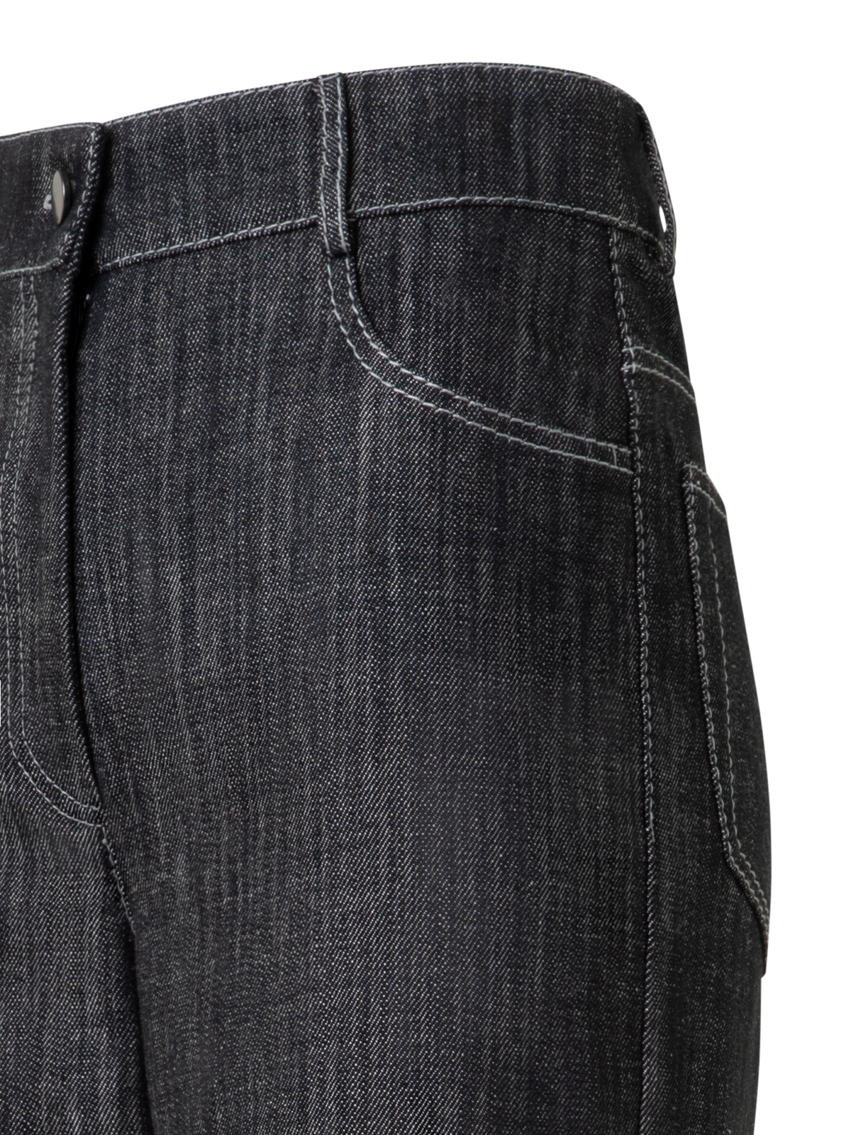 Designer Weite Hose aus Baumwoll-Denim - Schwarz