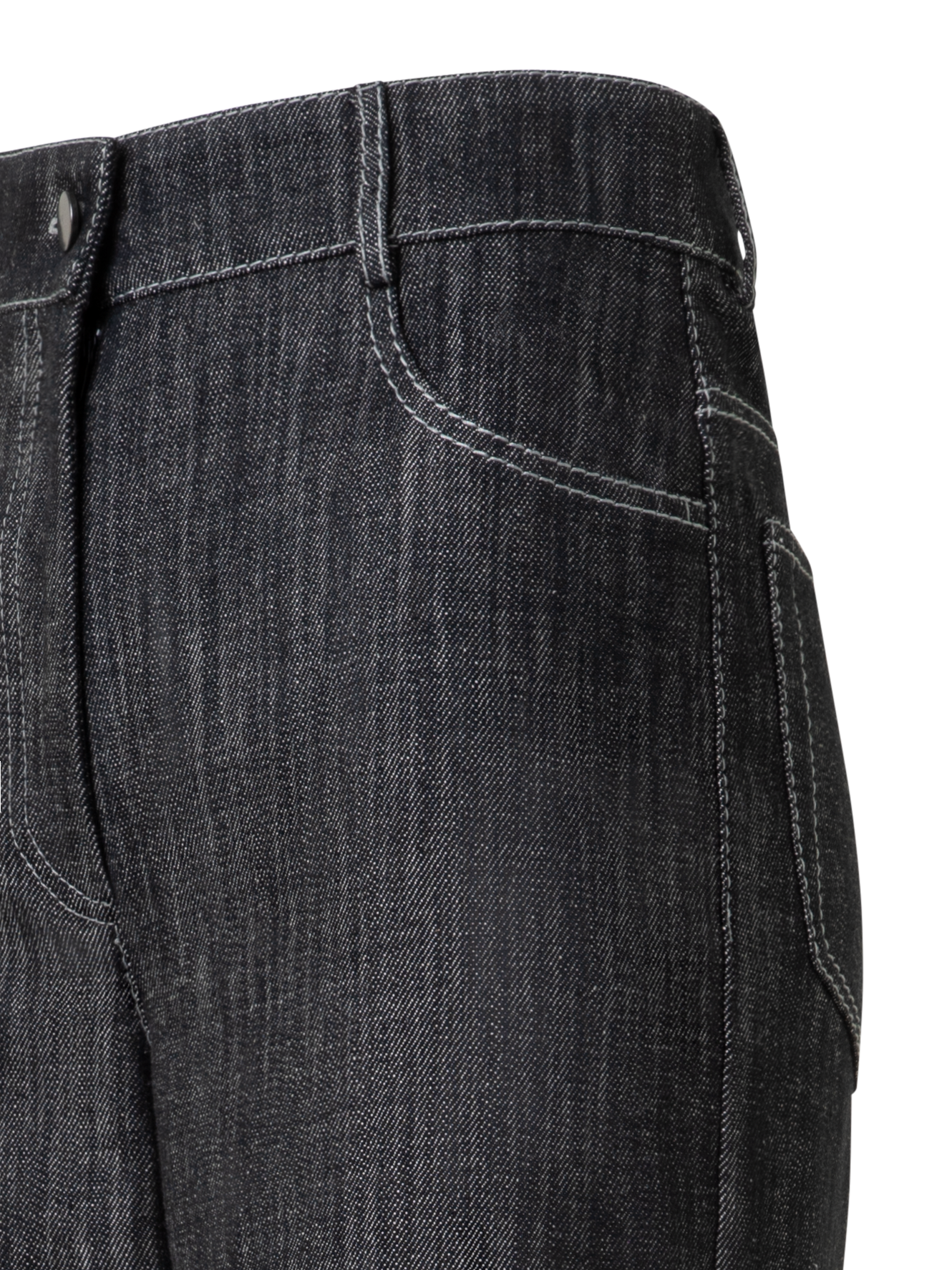 Designer Weite Hose aus Baumwoll-Denim - Schwarz