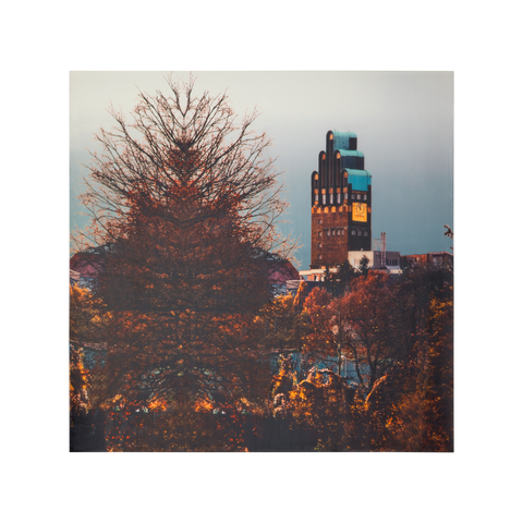 Schal mit Hochzeitsturm-Print