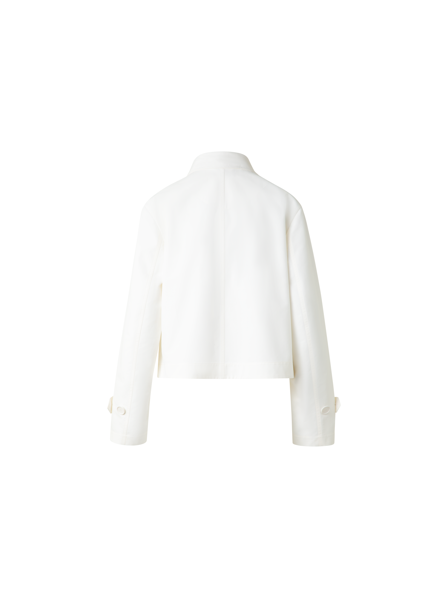 Designer Wasserabweisender Parka aus Baumwollmischung - Ecru - Weiss