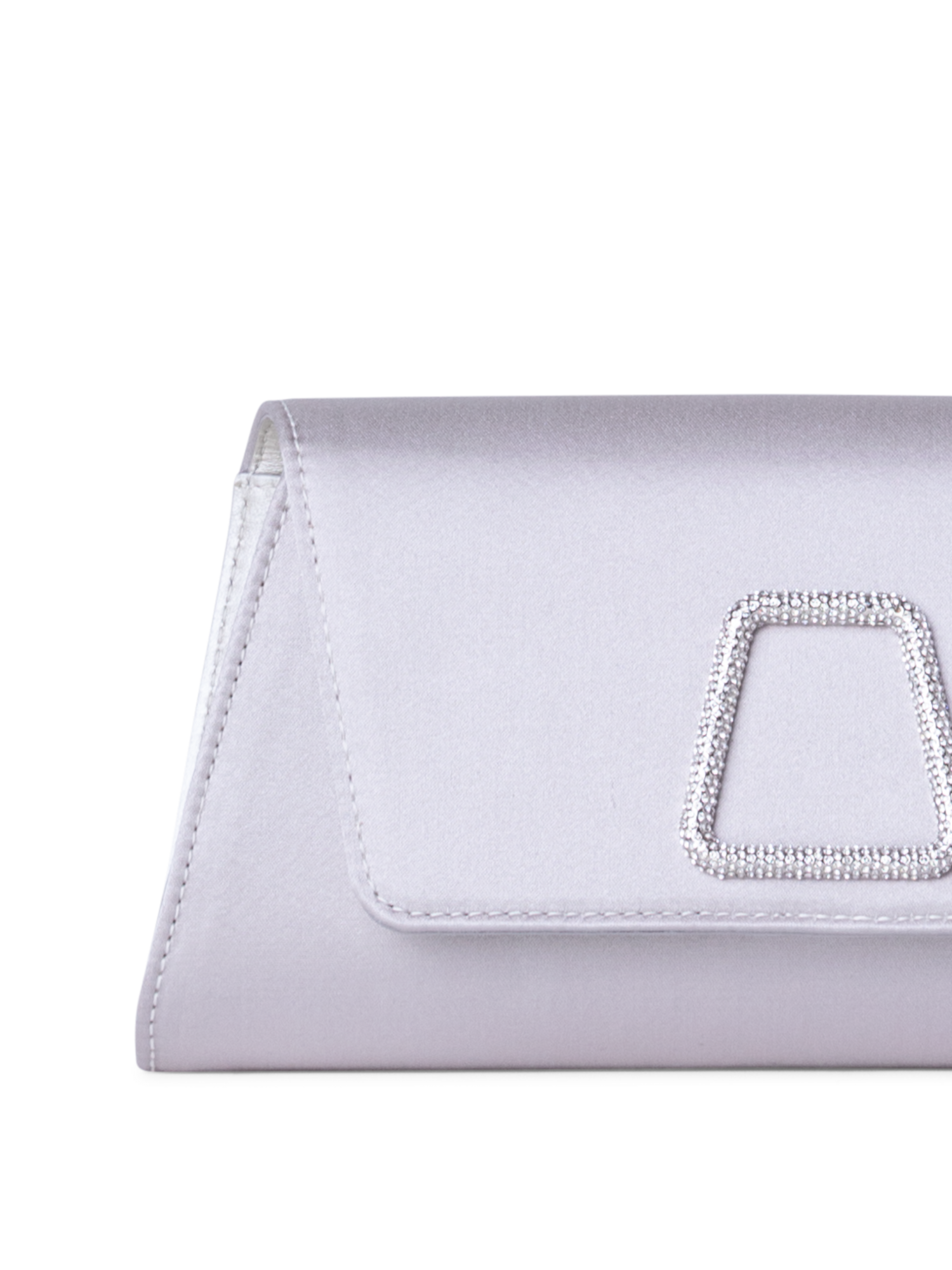 Designer Anouk Mini Trapezoid Clutch - Blau - Grau - Silber - Rosa
