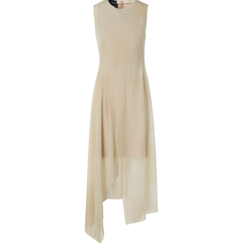 Asymmetrical Tulle Dress in Chiaroscuro Print