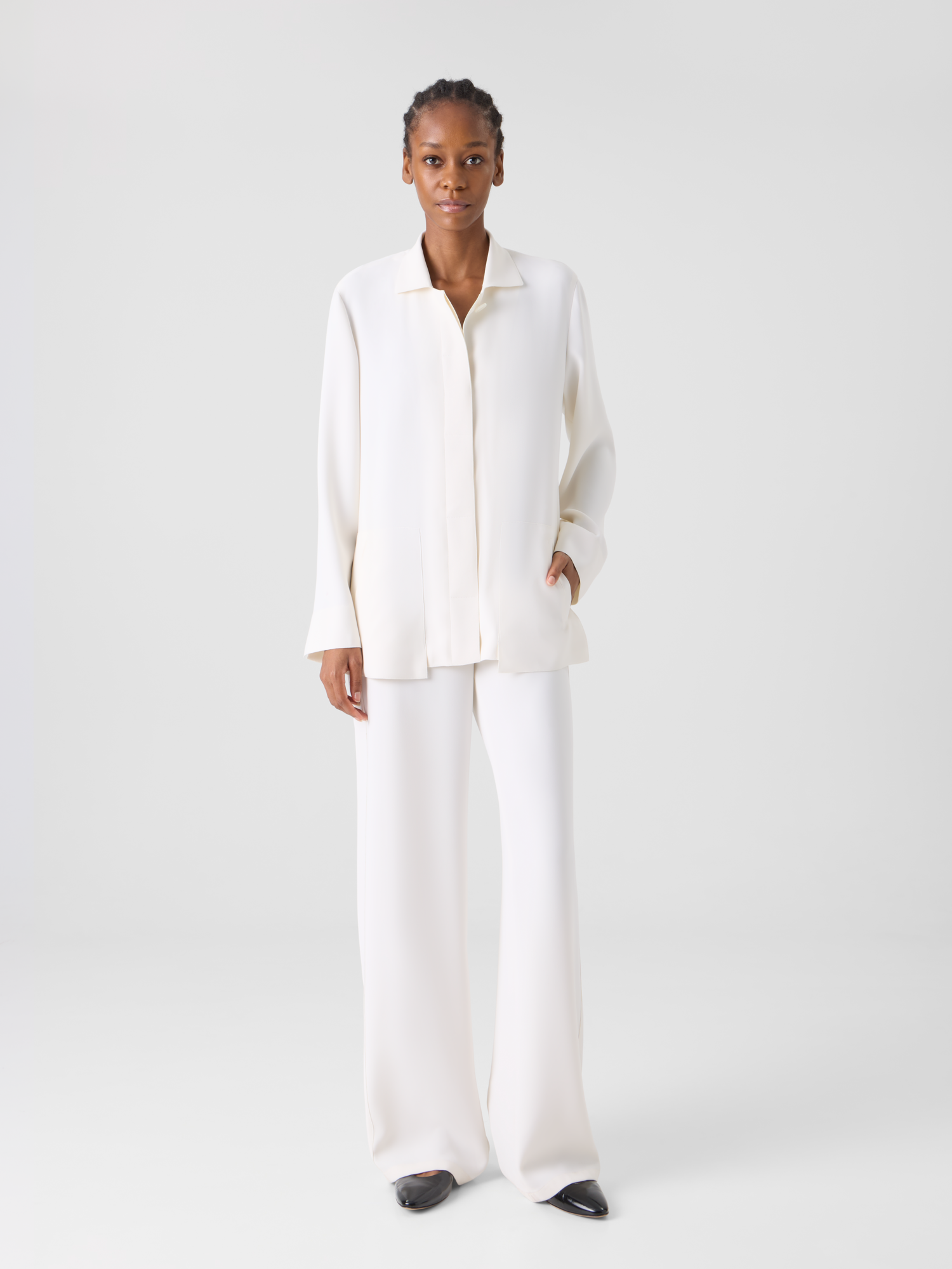 Designer Filibert Relaxed Hose mit elastischem Bund - Ecru 