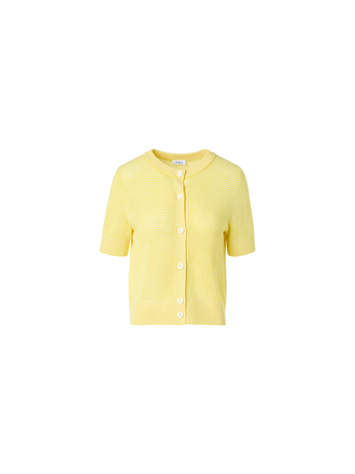 Designer Cropped Bolero-Cardigan aus Merinowolle - Gelb