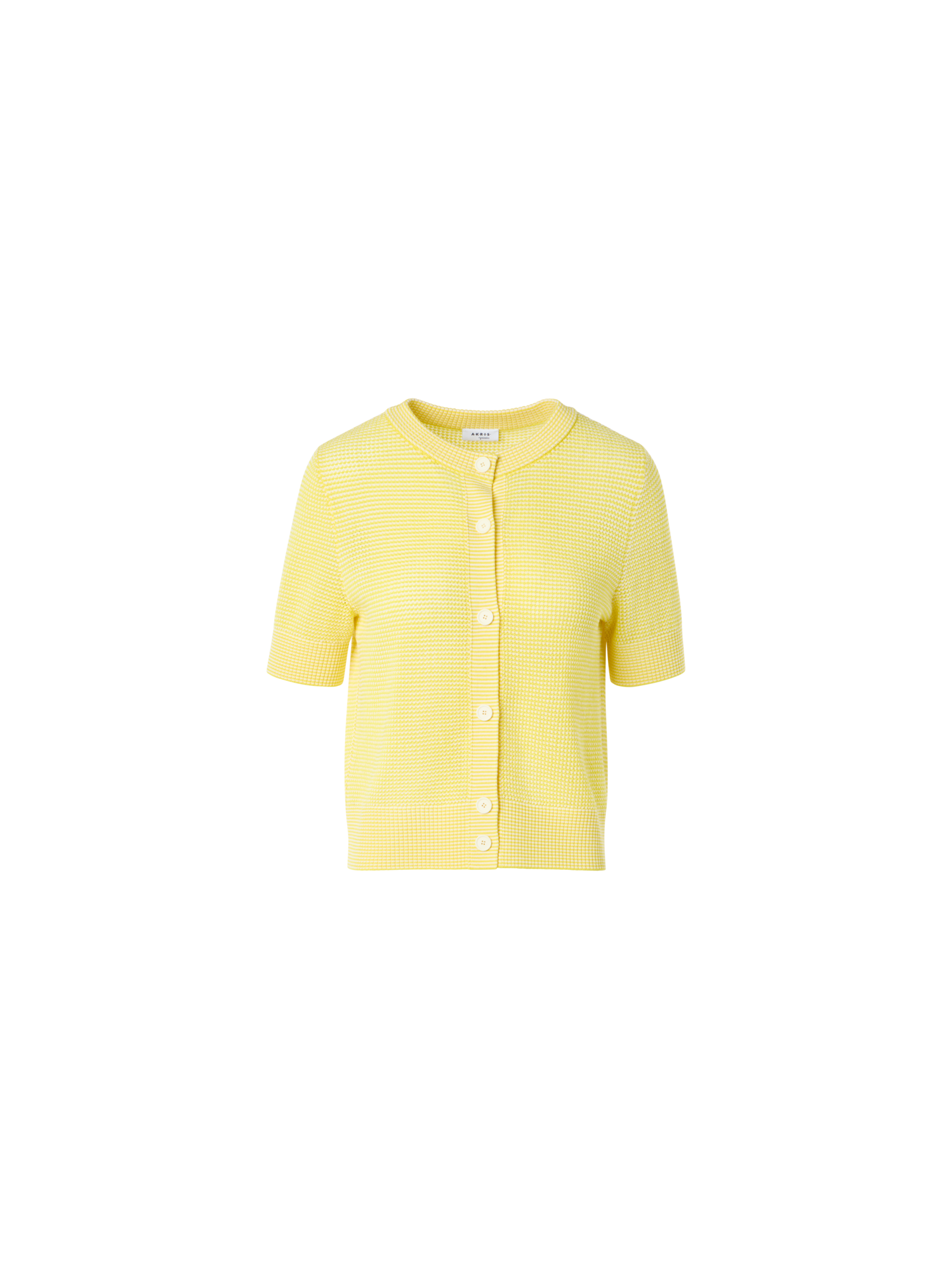 Designer Cropped Bolero-Cardigan aus Merinowolle - Gelb