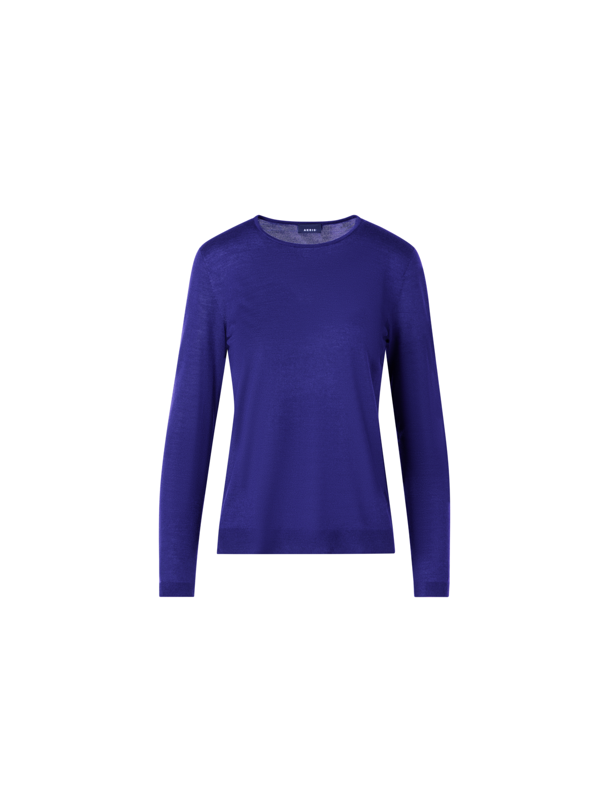 Designer Langärmeliger Strickpullover aus Kaschmir-Seide - Violett