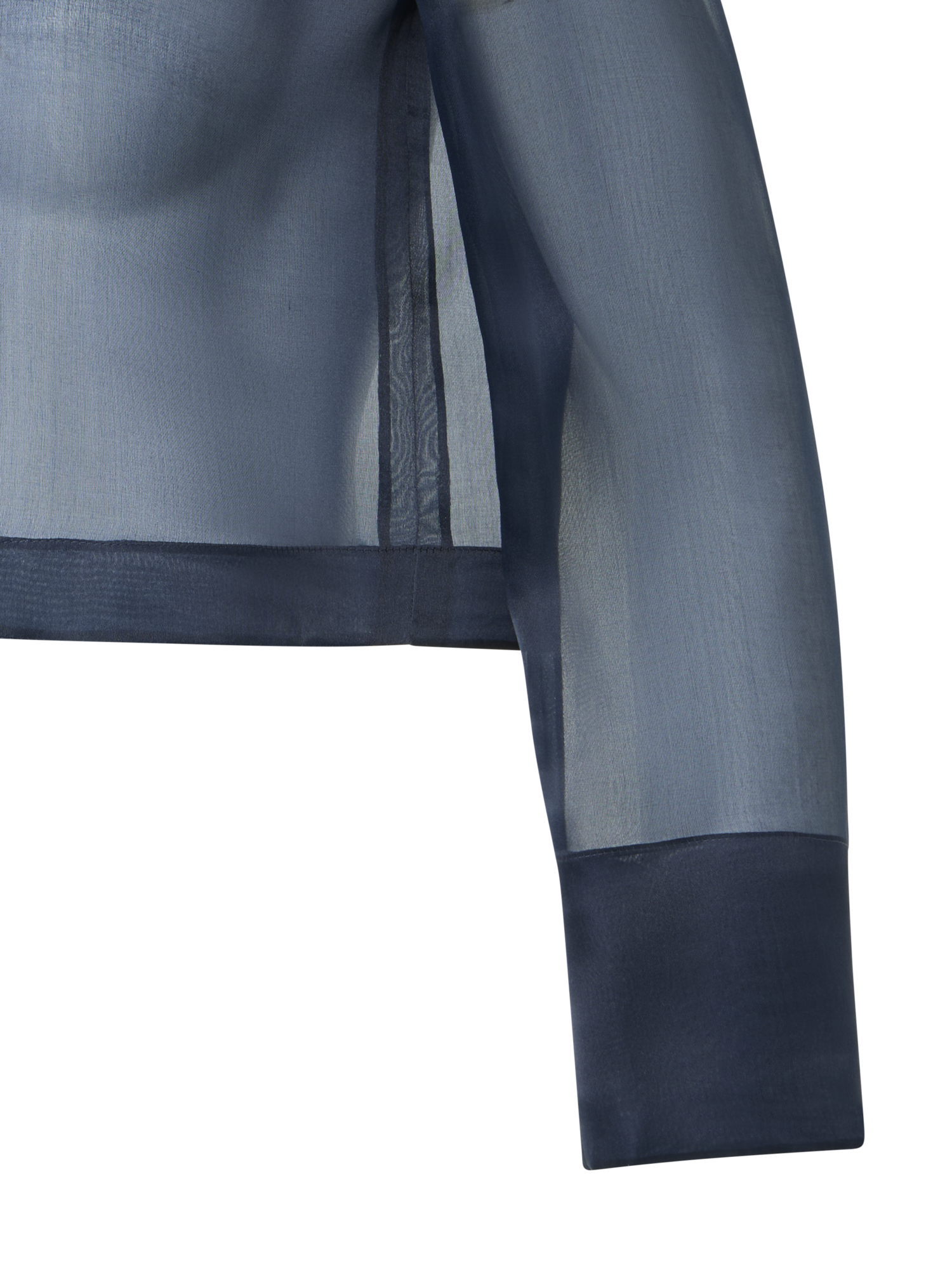 Designer Kurze Jacke aus Seidenorganza - Dunkelblau