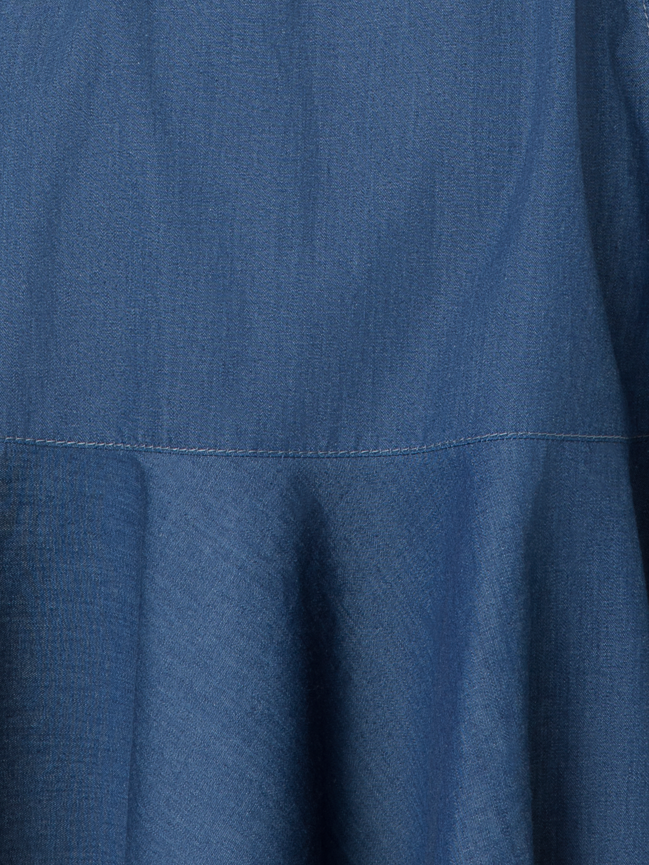 Designer Blusenkleid aus leichtem Baumwoll-Denim - Blau