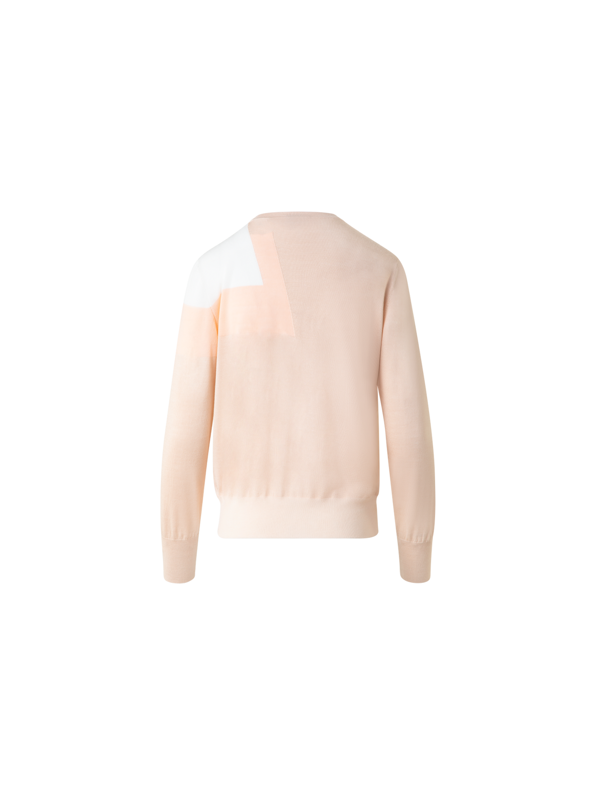 Designer Doppellagiger Intarsien-Pullover - Bunt - Beige - Rosa