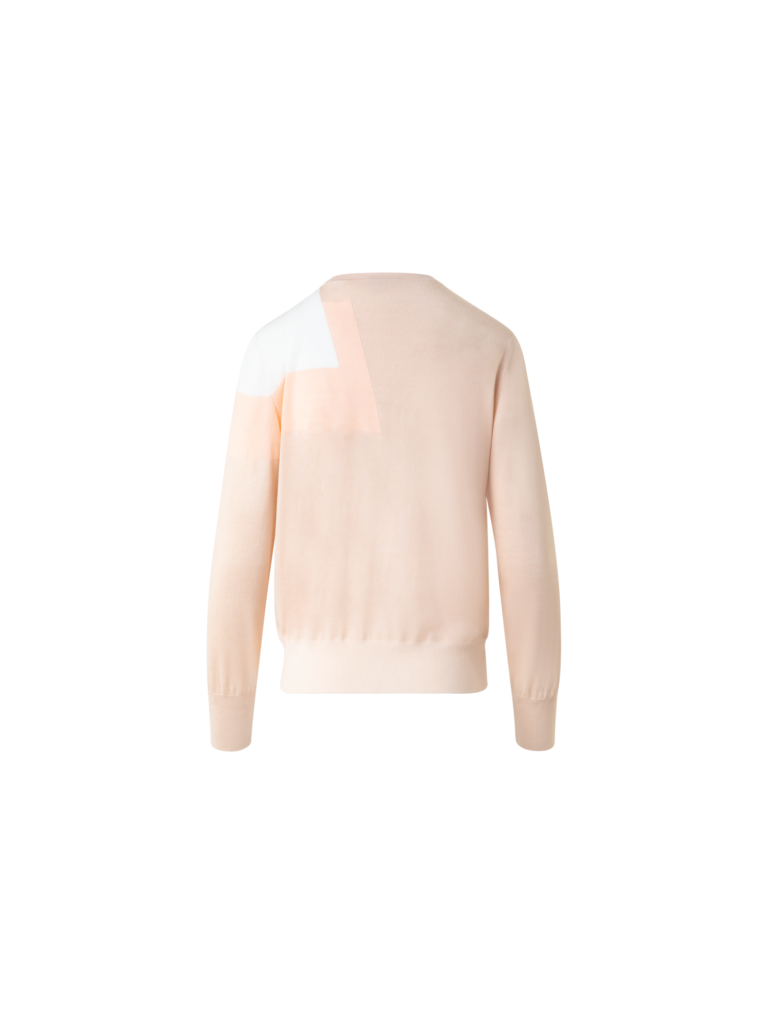Designer Doppellagiger Intarsien-Pullover - Bunt - Beige - Rosa