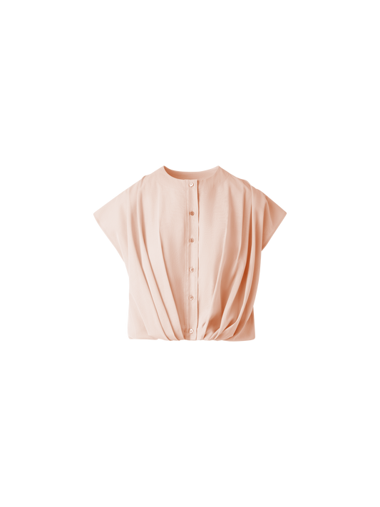 Designer Ärmellose Bluse aus Baumwoll-Voile - Rosa