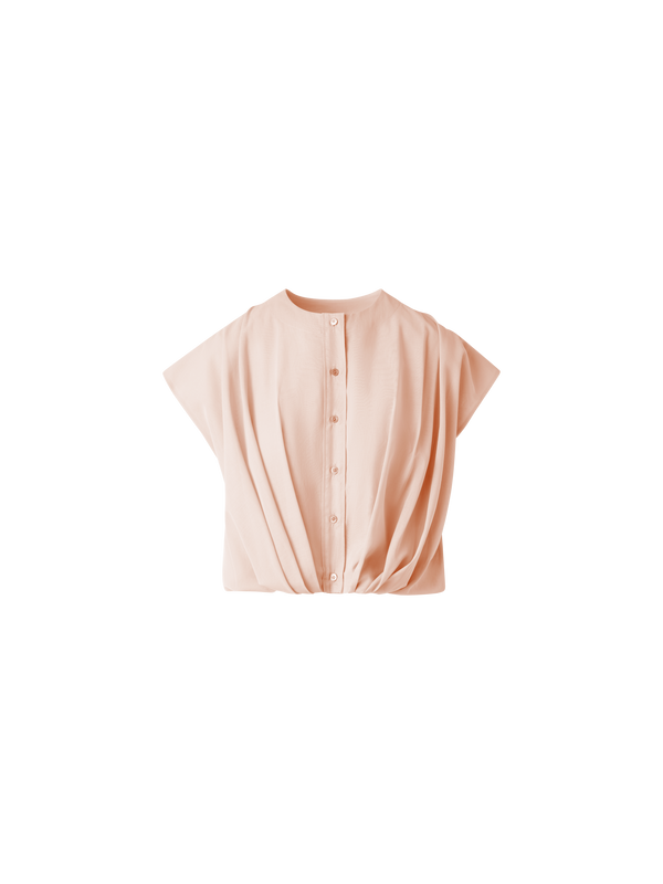 Designer Ärmellose Bluse aus Baumwoll-Voile - Rosa