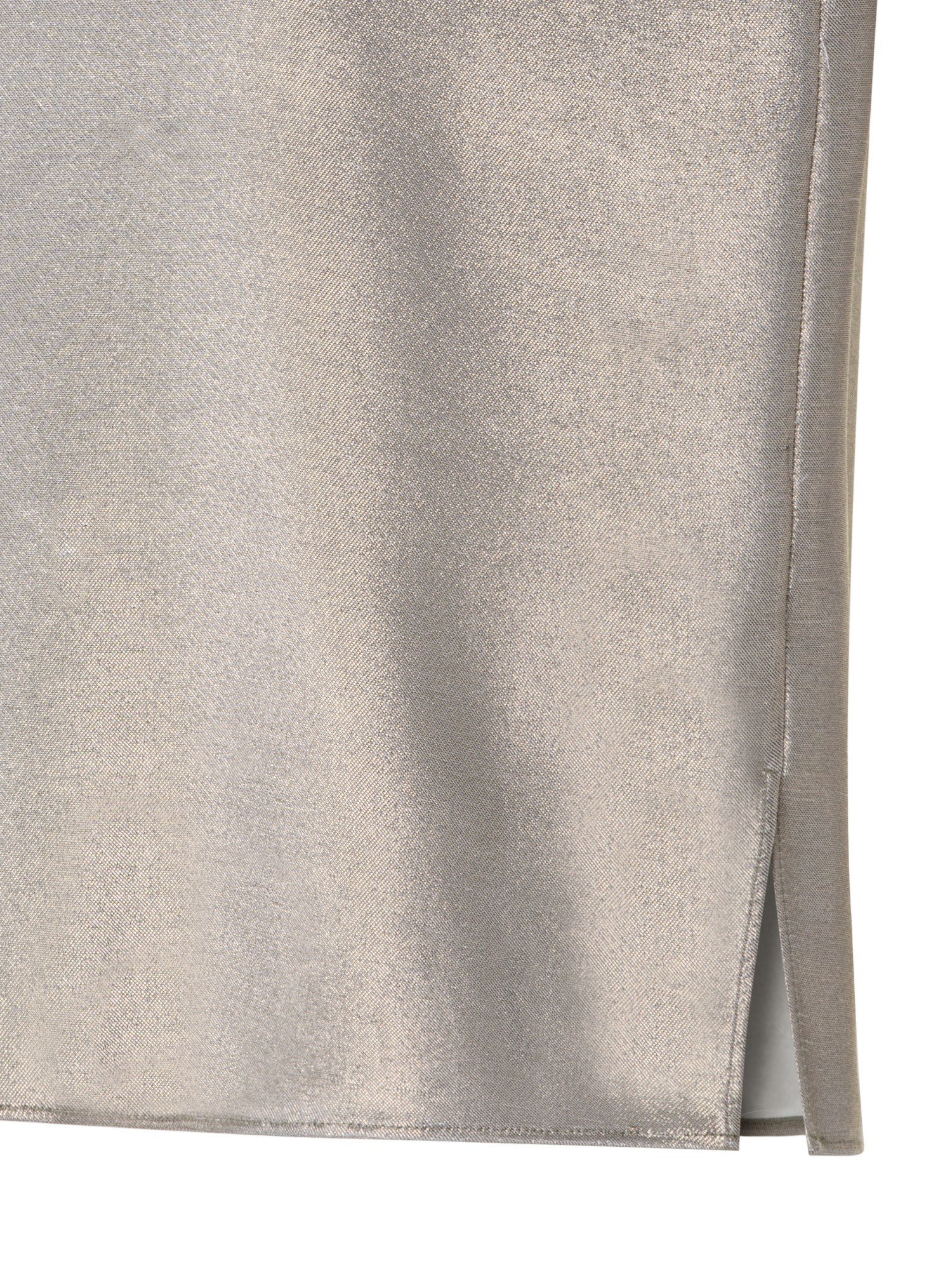 Designer Oversize T-Shirt-Bluse aus Seiden-Lurex - Gold