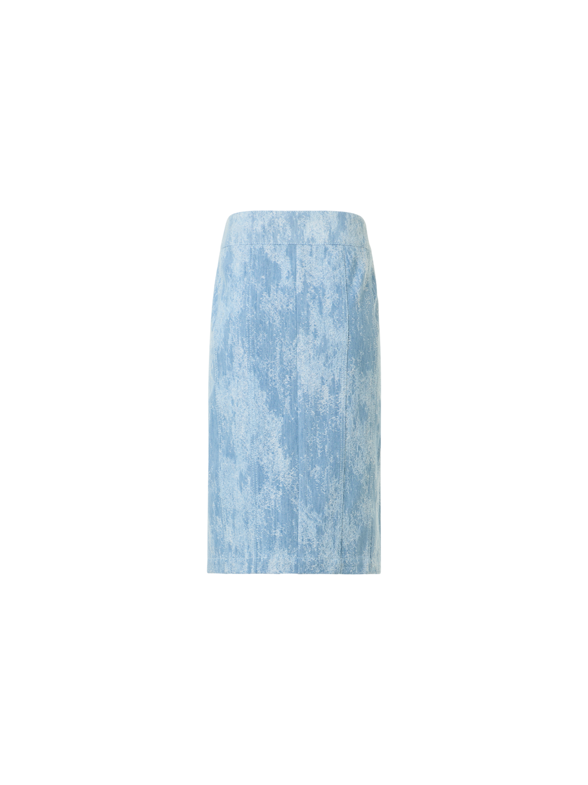 Designer Bleistiftrock aus Jacquard-Denim - Blau
