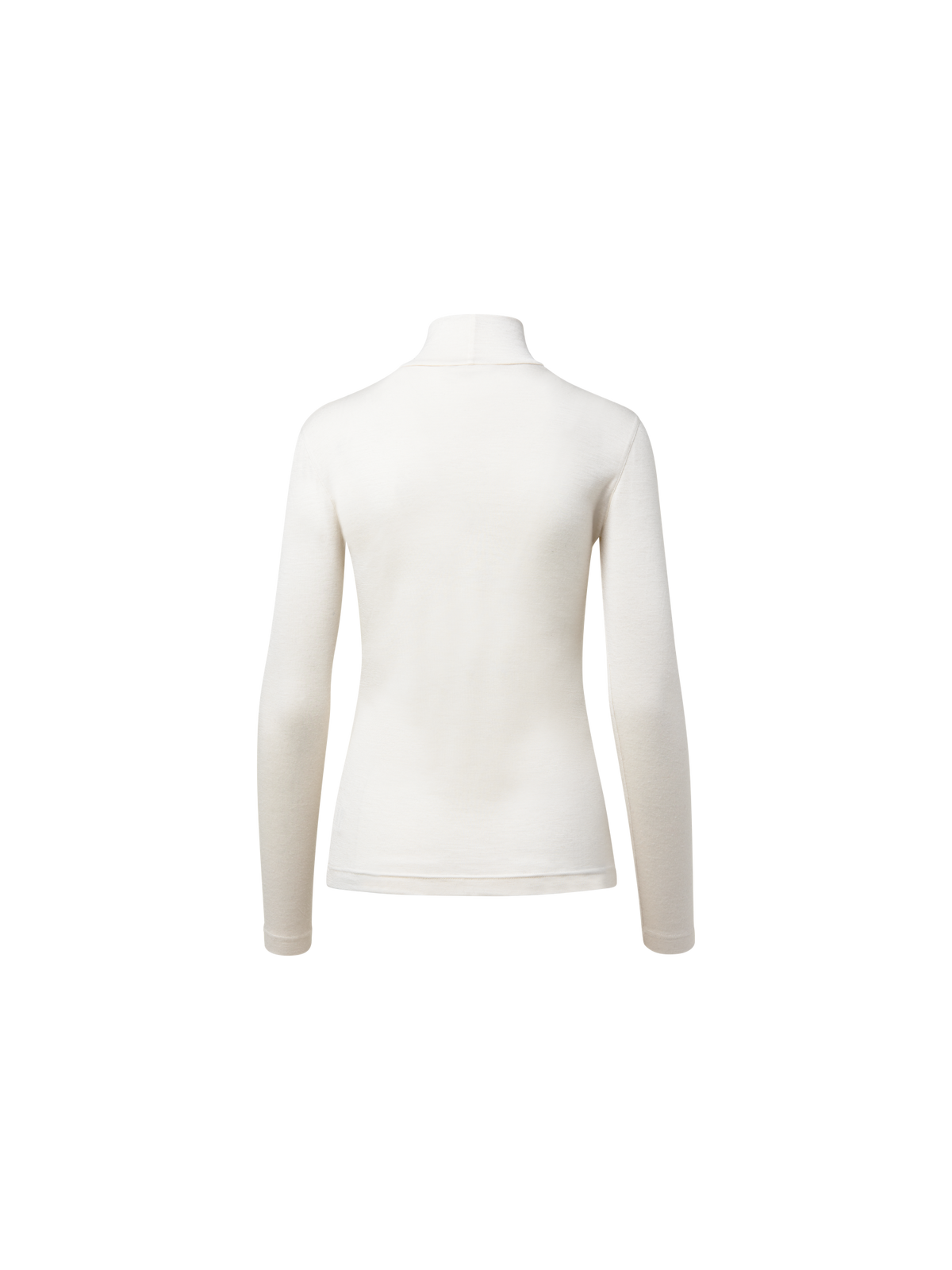 Designer Rollkragenpullover aus Kaschmir-Seiden-Jersey - Ecru - Weiss