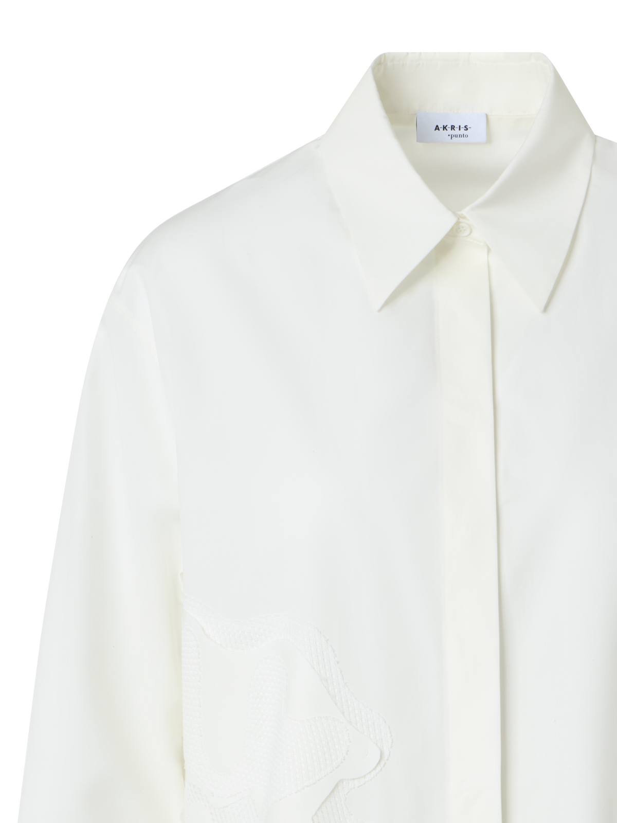 Designer Cotton Poplin Blouse with 3D Flower embroidery