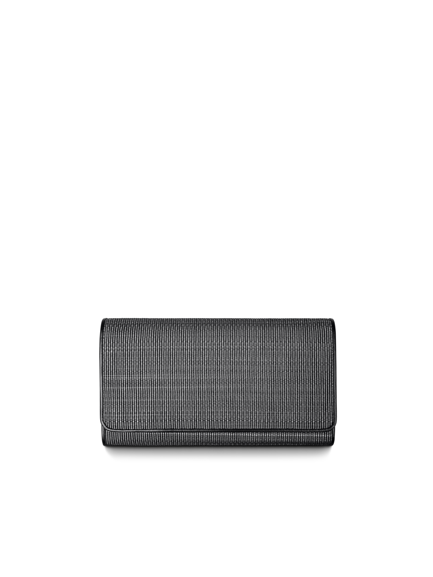 Designer Long Over Flap Wallet in Horshair - Grau