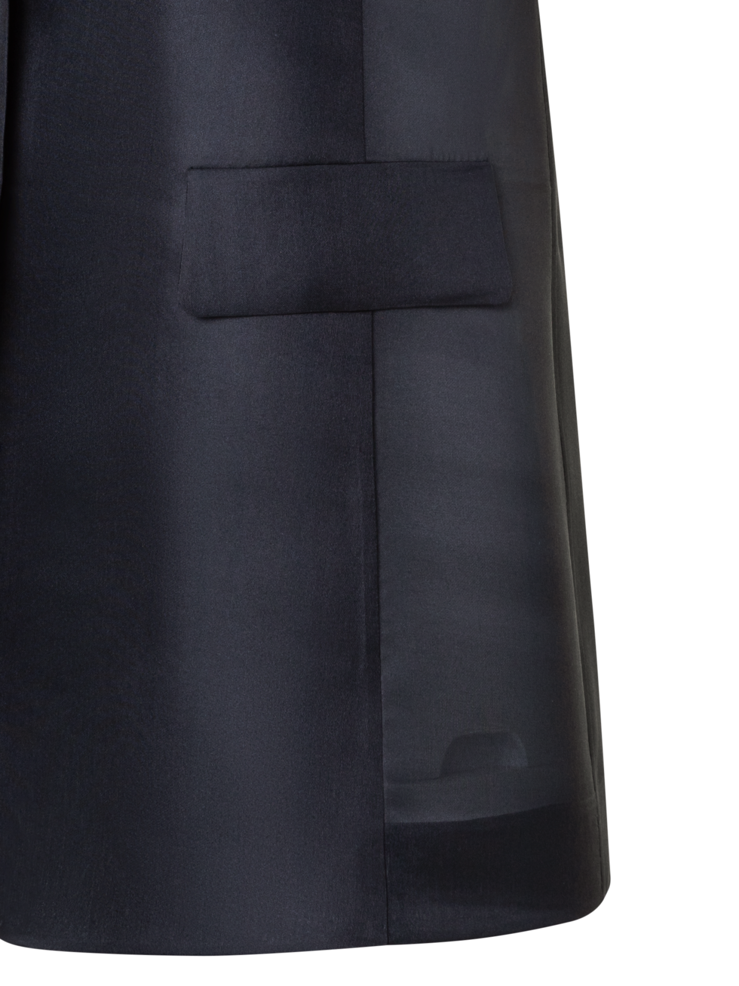 Designer Lange Weste aus transparenter Seide - Schwarz