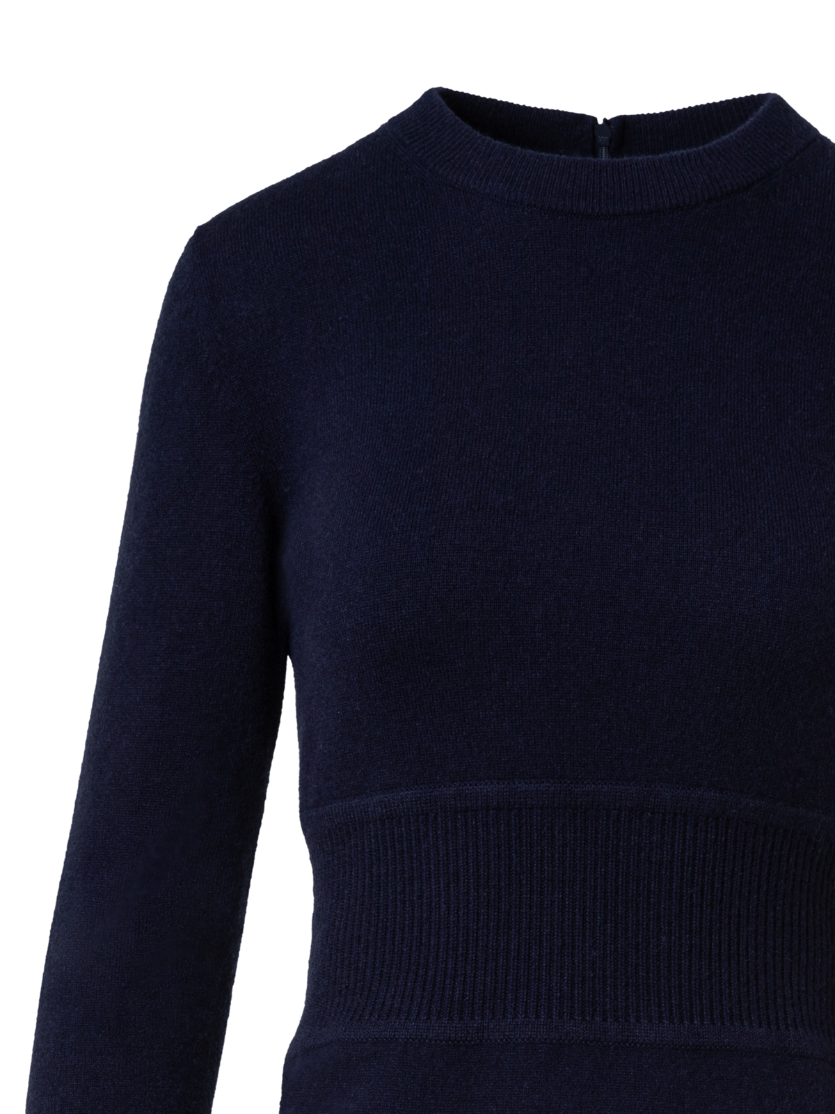 Designer Strickkleid aus Stretch Kaschmir  - Dunkelblau - Blau